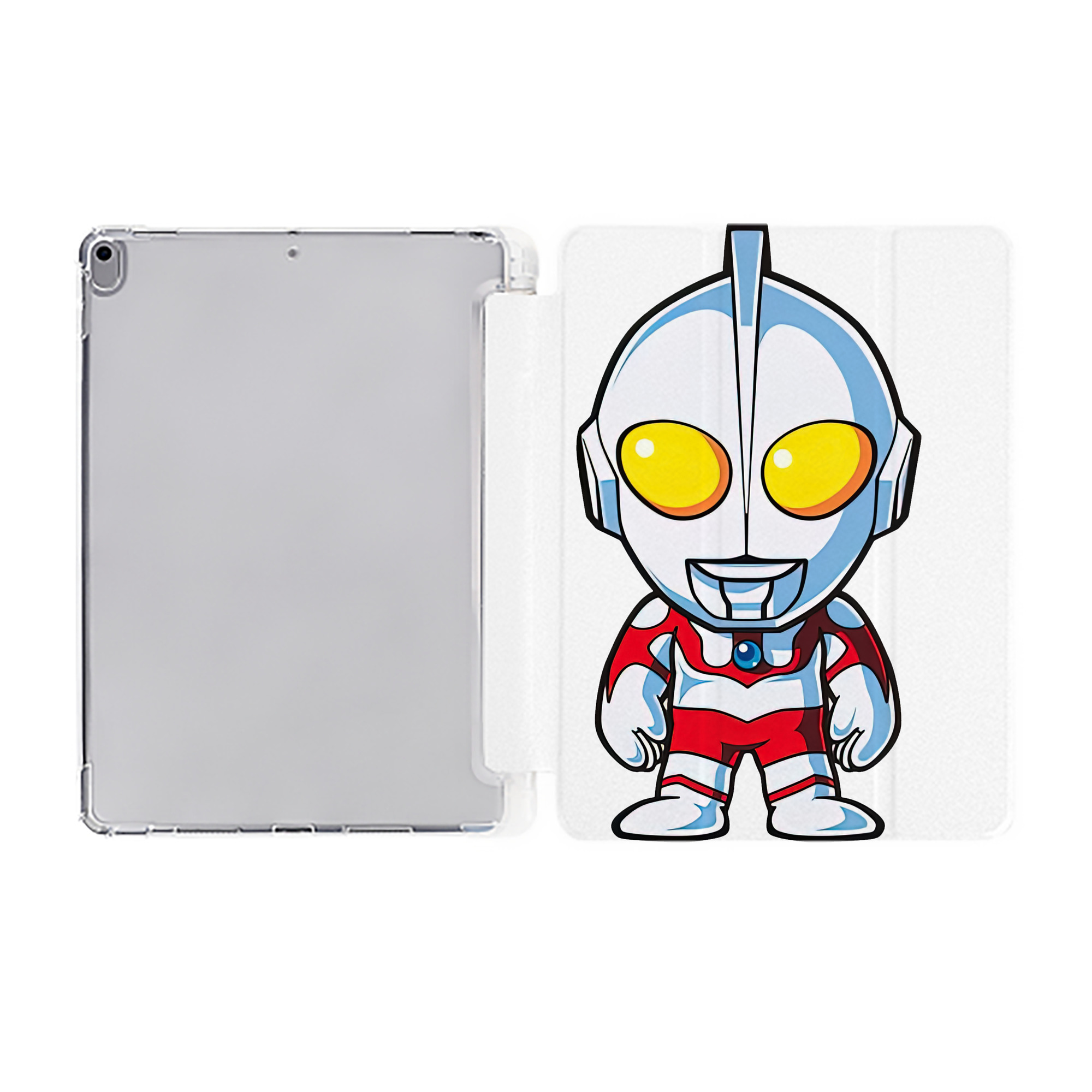 （画像用） ウルトラマン Ultraman IPad ケース ペン収納付き 三つ折りスタンド PUレザー×シリコン 対応機種9.5/10.5/10.9インチ